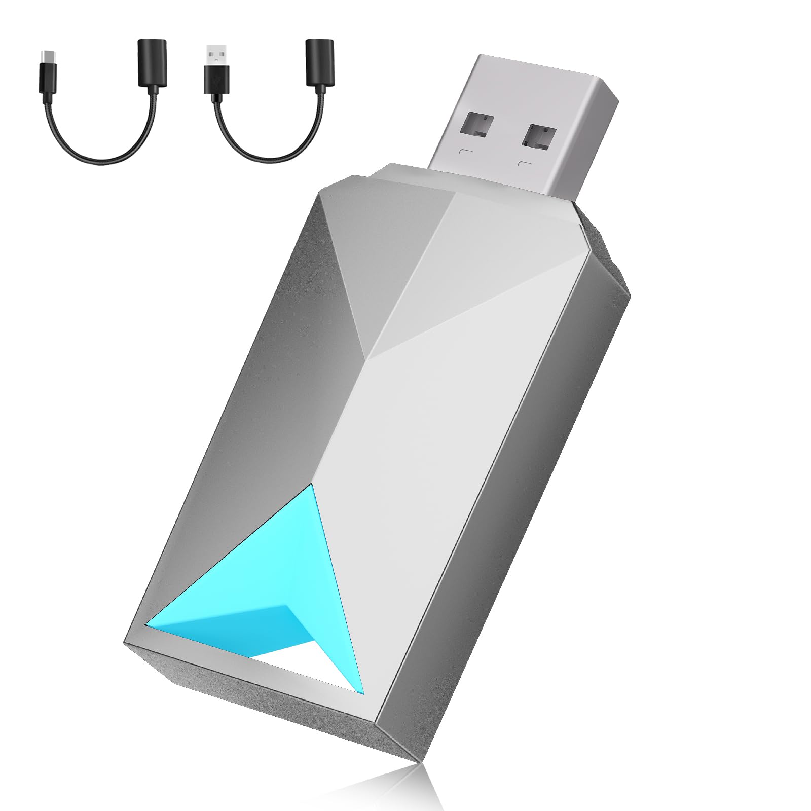 Wireless CarPlay Adapter/Android Auto, 2 in 1 Wired to Wireless Carplay Dongle Fit for Factory Wired CarPlay/Android Auto Cars 2016+, 5GHz WiFi Low Latency Plug-Play Online Update