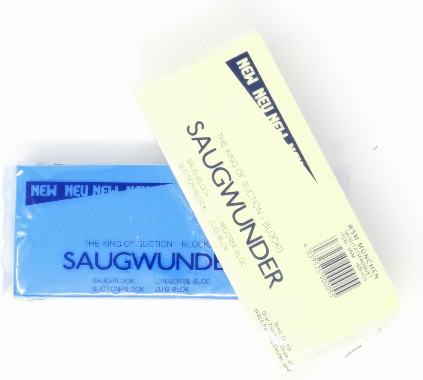 Stolz Utility Sponge Block, Saugwunder XXL, Extra Strong, Absorbent, 4 Pieces, Lightweight