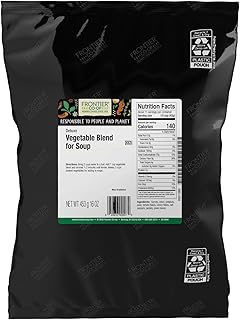 Frontier Deluxe Vegetable Soup, 1-Pound, Mixed Dried Vegetables For Soup, Stew, Stir Fry, Onion, Carrots, Peas & Potatoes