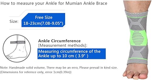 Miniatura 7 de Calcetines de compresión para tobillo (1 par) - Calcetines de compresión de tobillo para fascitis plantar, soporte de arco, hinchazón de pies y