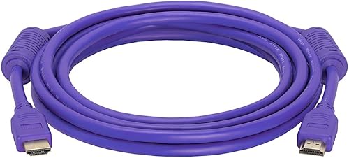 Miniatura 3 de Cmple - Cable HDMI de alta velocidad HDTV Ultra-HD (UHD) 3D, 4K 60Hz, 18Gbps 28AWG HDMI Cable de retorno de audio de 10 pies, morado