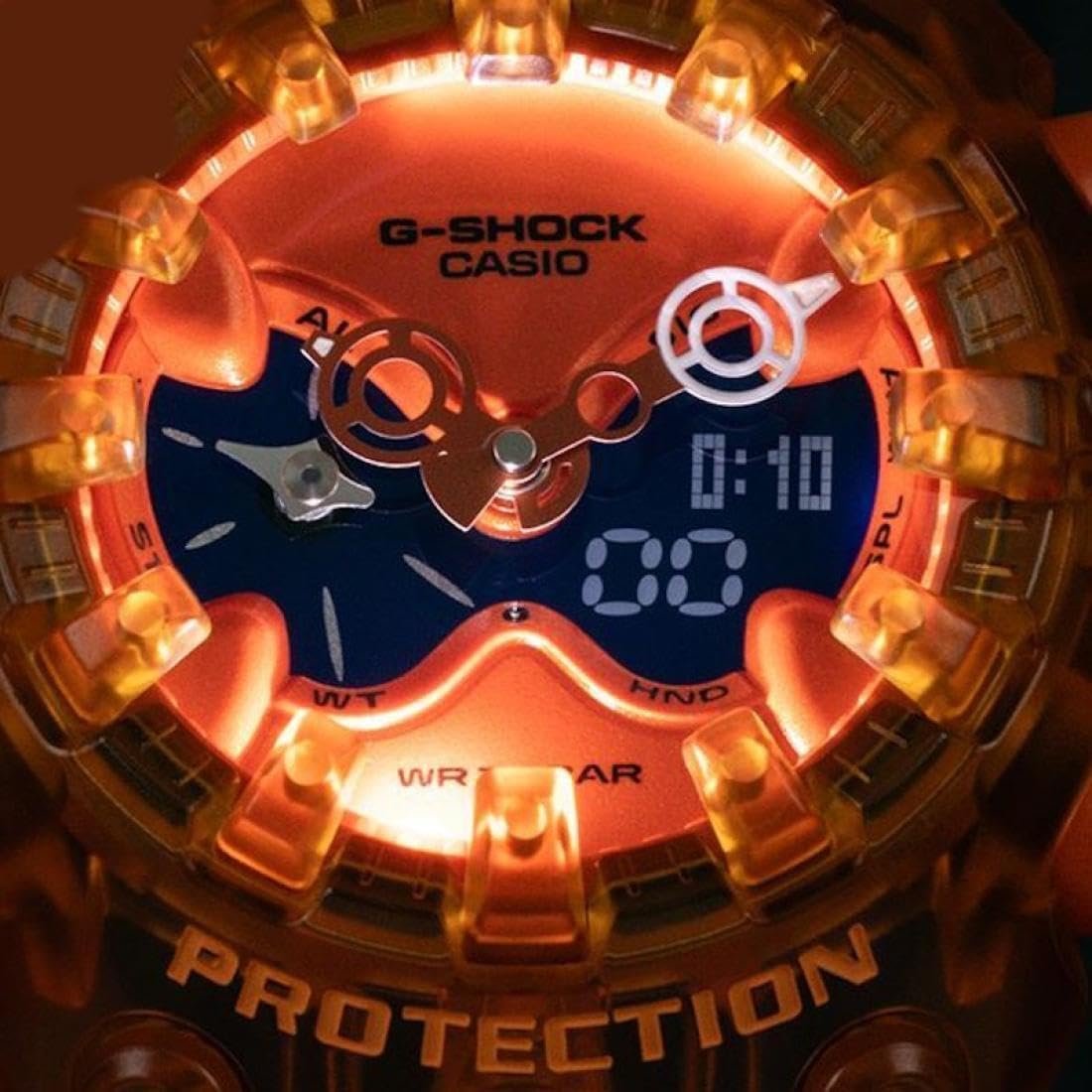 Casio G-Shock GA-V01SKE-4AER Orologio Uomo Arancione | Analogico-Digitale, WR 20BAR