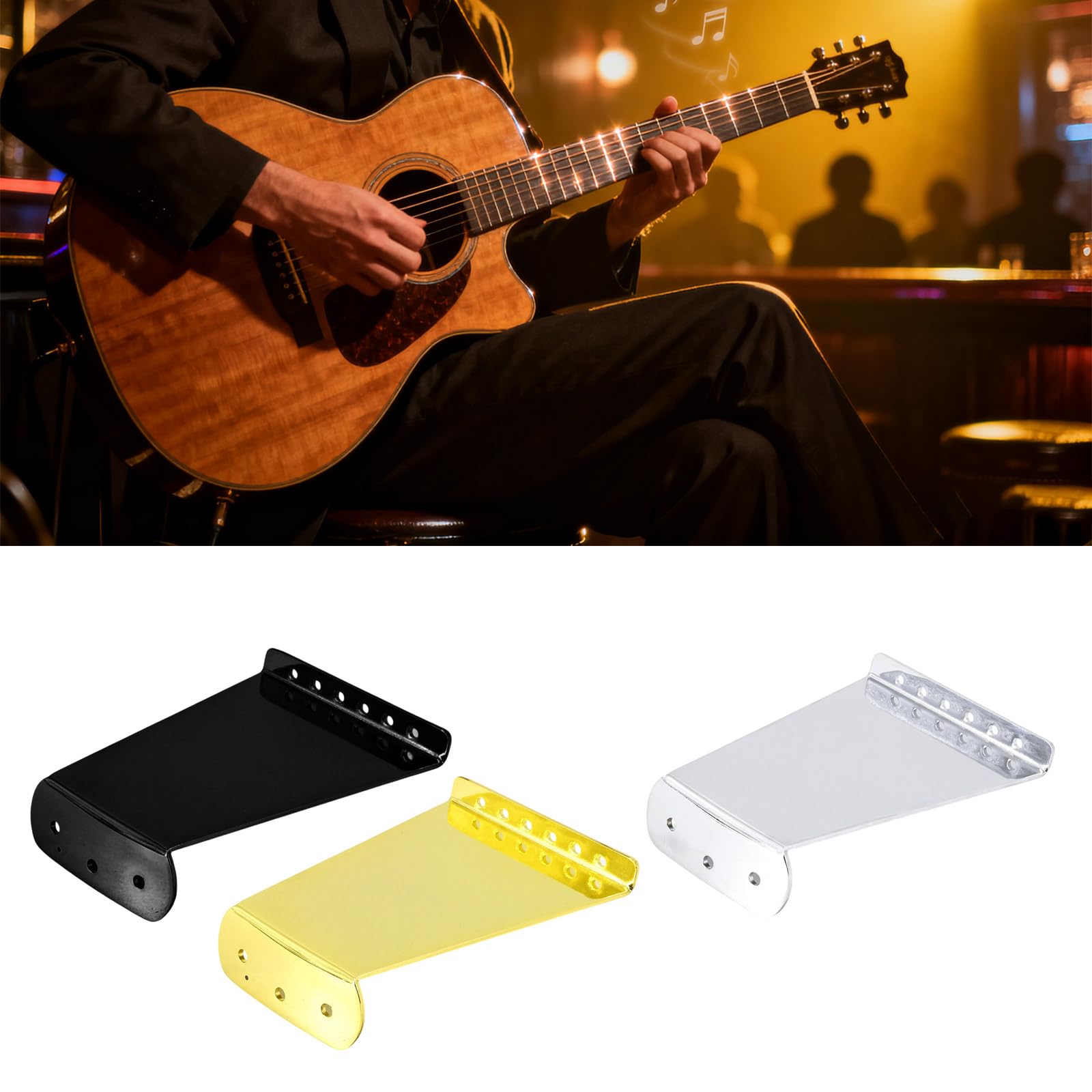 Cordiera in metallo per chitarra a 6 corde, installazione rapida, cordiera per chitarra elettrica, parte di ricambio per musicisti professionisti