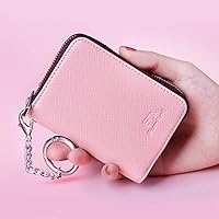 Vista 27 de FurArt - Cartera para tarjetas de crédito, soporte para tarjetas con cremallera para hombres y mujeres, bloqueo RFID, cartera con llavero