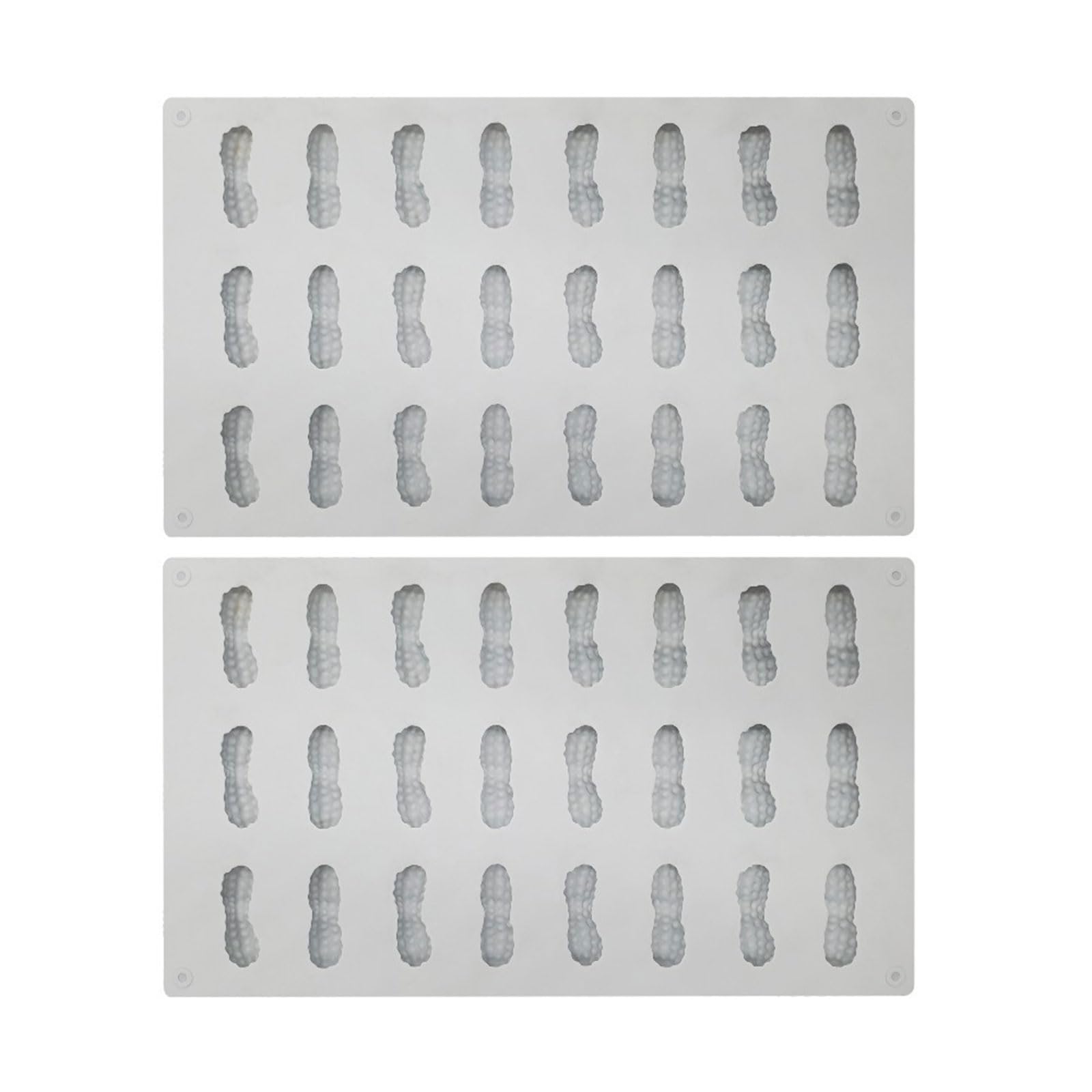 Tsophreniq 2pcs High Temperatures Resistant Silicone Chocolate 24 Cavity Peanut Mousses Cake Molds Dessert Baking Accessories Baking Accessories