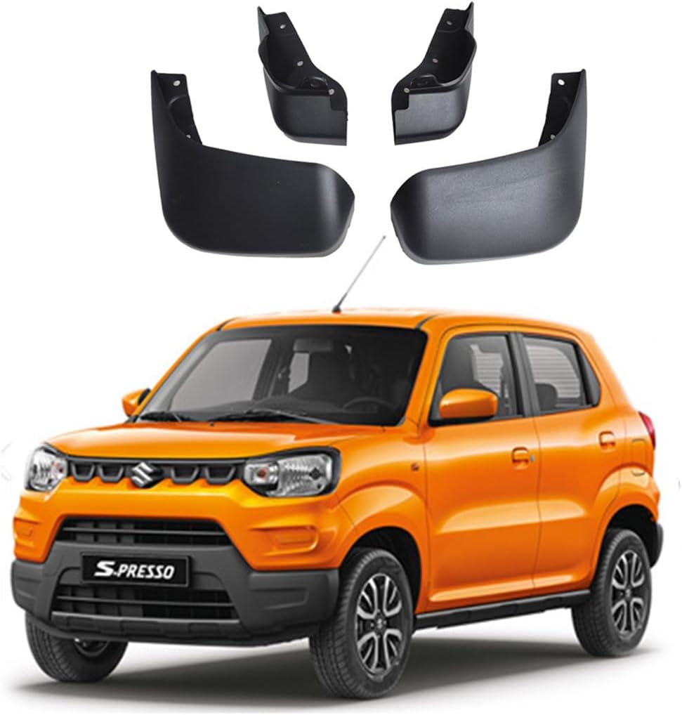 Car Mudguard Mud Flaps for Suzuki S-Presso 2019-2025 Molded Custom Front and Rear Mudflaps Splash Guards Flares Kit 4-PC Auto Accessories,Send 1 Car Wash Towel
