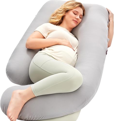 Momcozy Pregnancy Pillow for Sleeping - U Shaped Full Body Maternity Pillow
