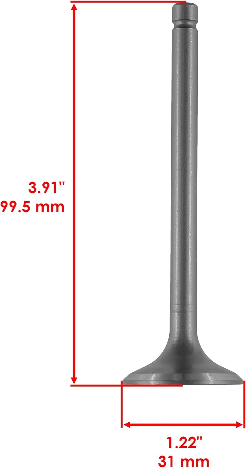 Caltric Intake and Exhaust Valve Compatible with Kawasaki Bayou 300 1986 1987 1988 1989 1990 1991-2004