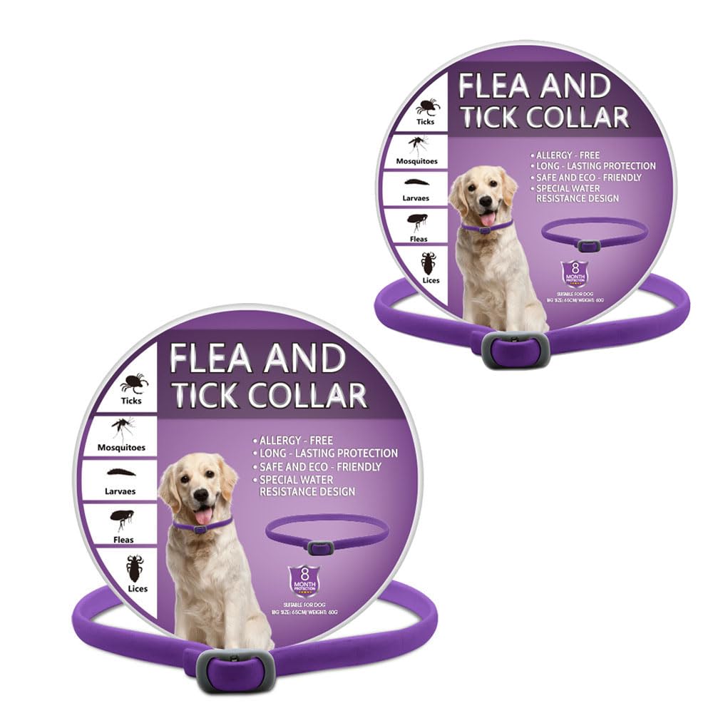 Lot de 2 colliers répulsifs pour chiens : pour chiens de petite, moyenne et grande taille, avec design réglable, convient également aux chiots de plus de 6 semaines
