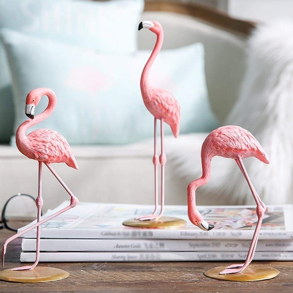 Mini Flamant Rose, 24pcs Petit Flamant Rose, Figurine Flamant Rose, Mini Figurine En Résine, Convient Pour Maison De Poupée, Mini Paysage, Gâteau, Décoration D'Aquarium, Accessoires De Bricolage (A