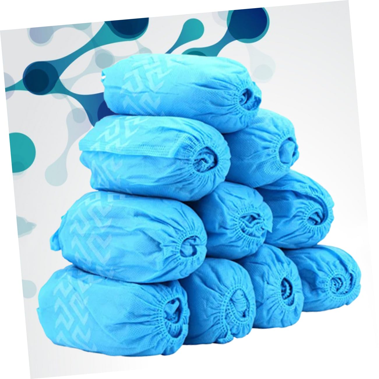 100pièces Couvre-chaussures Non Tissés Antidérapants Pour Maison Protection Boue Pluie Et Fondue Lot De Bleus