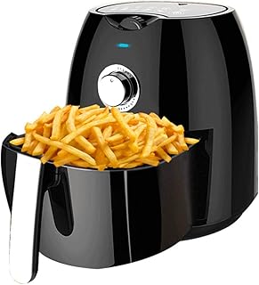SWETIY Friteuse Électrique sans Huile, Friteuse À Air Chaude, 1300W, Format Familial 4,5 L, Panier De Friture Anti-Adhérant, Fonction D'arrêt Automatique. sans BPA, Facile À Nettoyer.