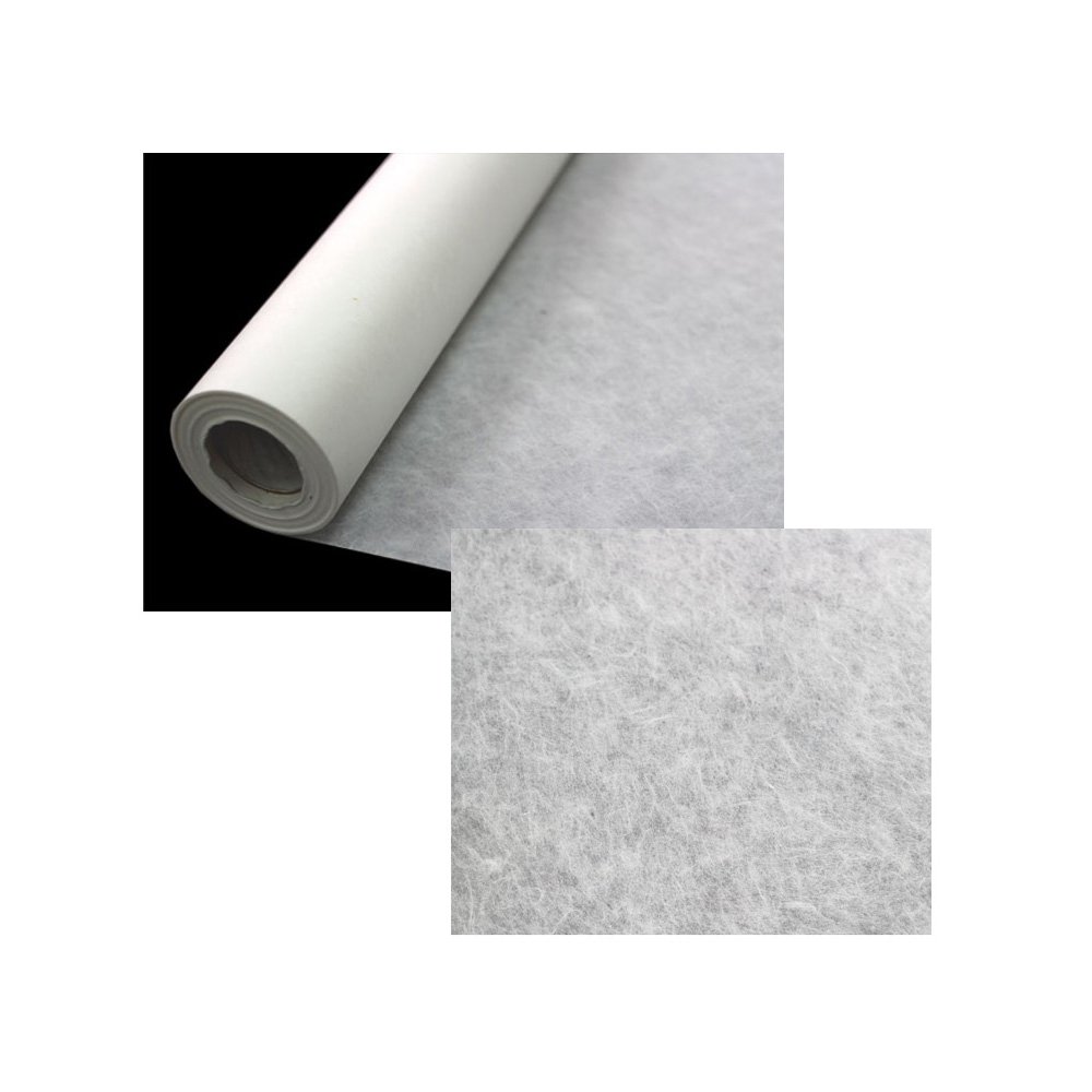 Korean Traditional Mulberry Paper HanJi Roll Plain White 35.8 x 1181.1 by NaRaOn HanJi