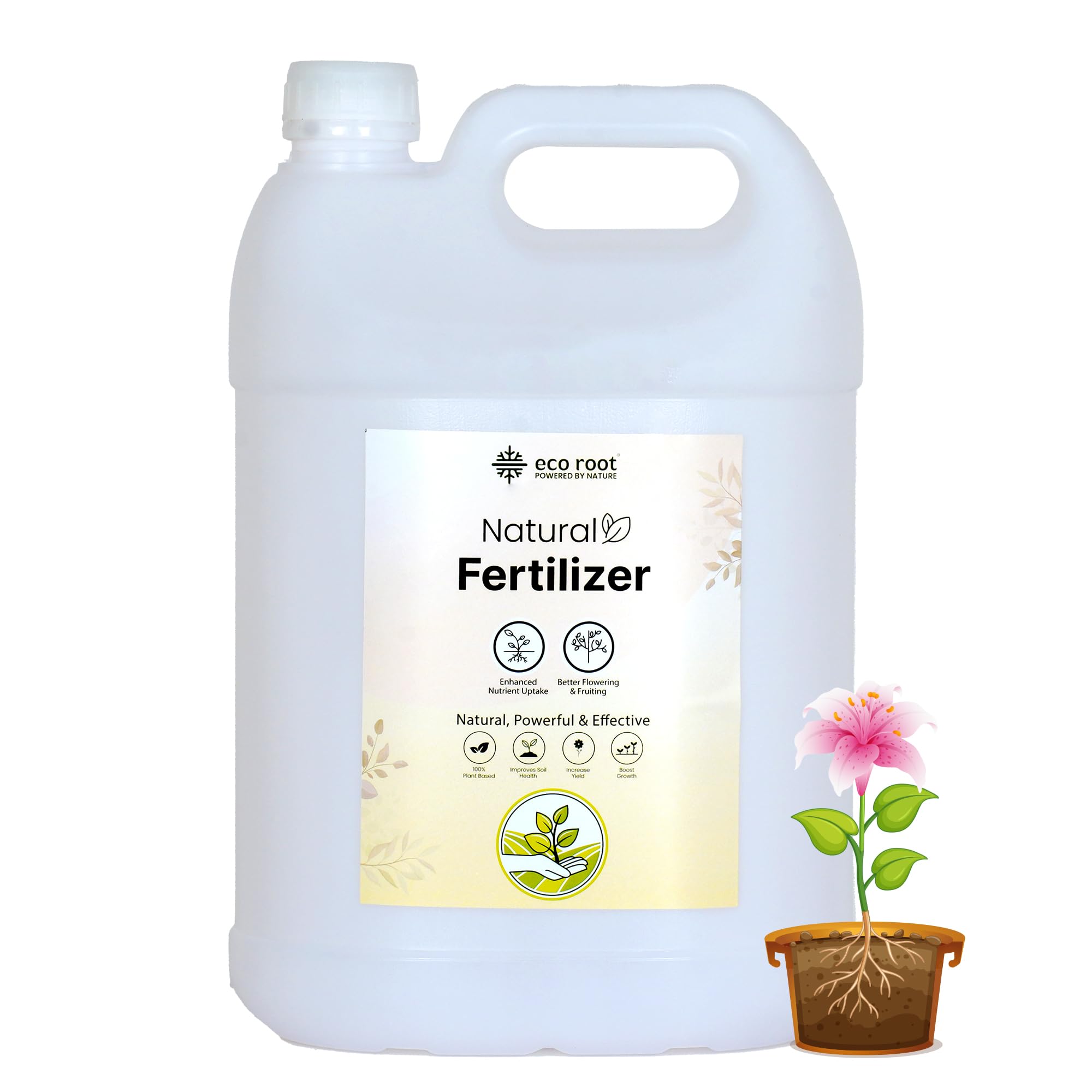 Ecoroot Natural Fertilizer, Water-Soluble Liquid for Home Gardening & Outdoor Plants, Strong Stems & Healthy Roots, Boosts Plant Growth & Enriches Soil, Natural & Safe for Baby Mega Saver Pack 5ltr (B0D97Z4MH6) Amazon Price History, Amazon Price Tracker