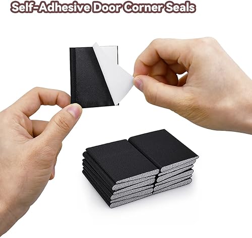 Miniatura 4 de 30 sellos de esquina de puerta para exteriores, autoadhesivos, para marcos de puerta, de espuma, para marcos de puerta, tapones de esquina con