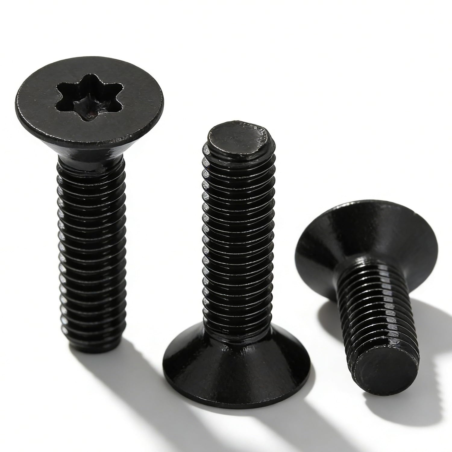 VELSIN 5 Stück Senkkopfschrauben M8 x 25mm - Schrauben Schwarz Senkkopf, Edelstahl A2, Senkkopfschraube Torx Maschinenschrauben für Maschinenausrüstung und Wohnmöbel