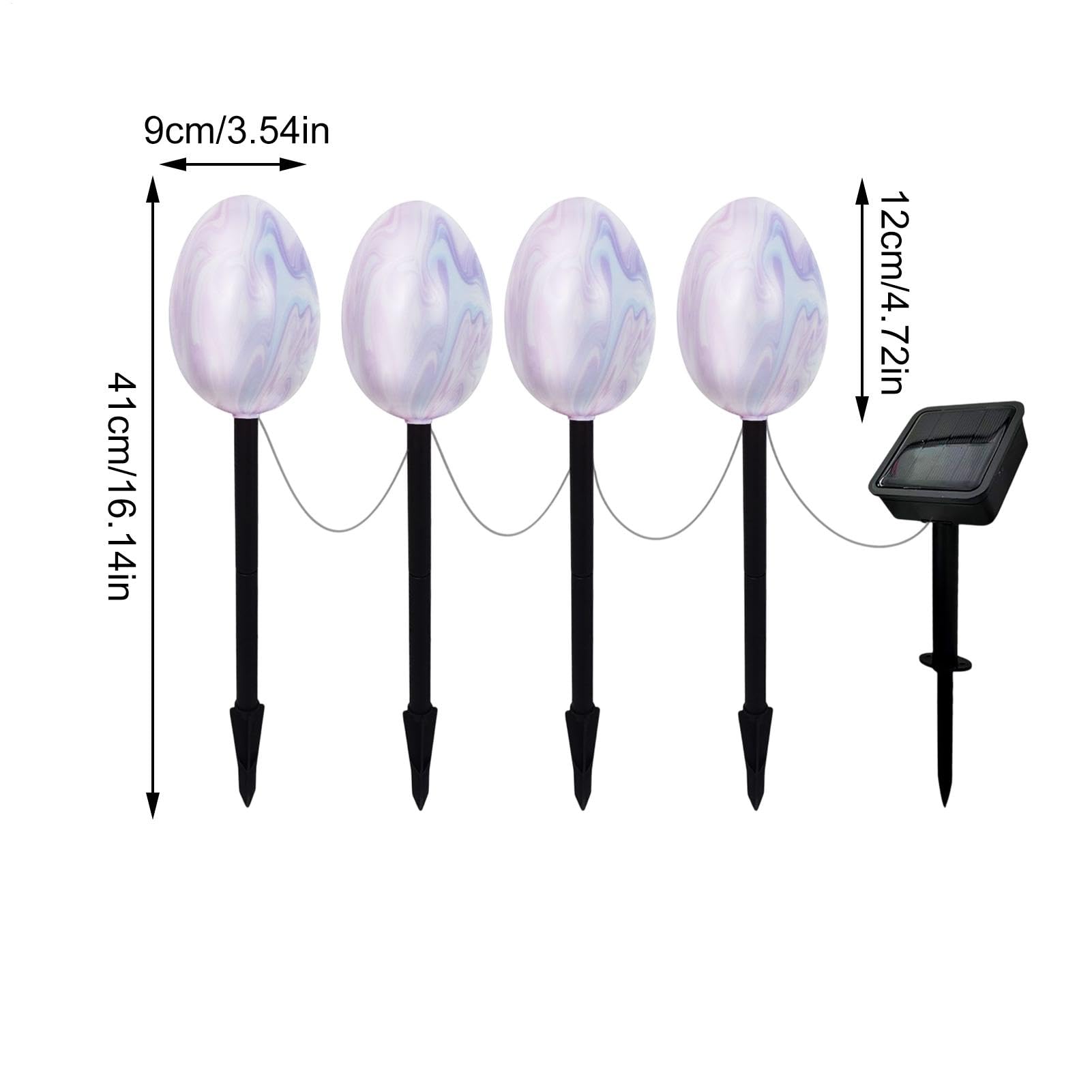 Wielkanocne światła jajeczne, światła wielkanocne Easter Egg Solar Lights | Wodoodporna lampa ścieżka, dekoracje świąteczne, dekoracyjna sztuka na dziedzińcu ogrodowym