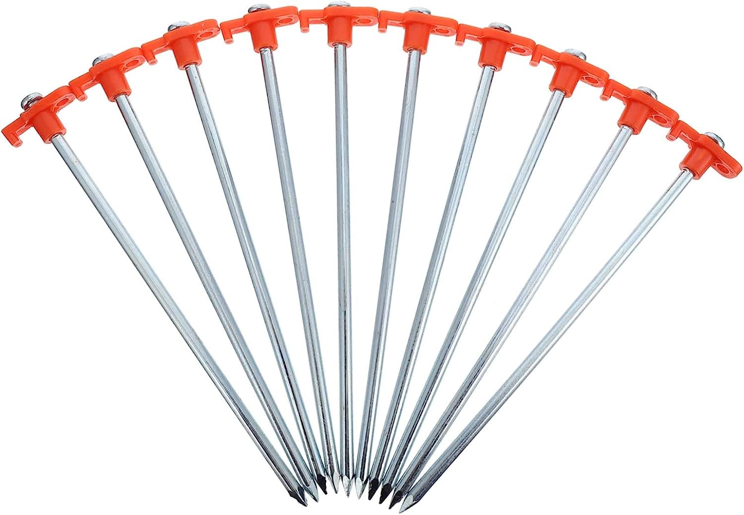 10 clavijas para tienda de campaña para acampar al aire libre Tipi clavijas para exteriores de acero forjado clavijas para tienda de campaña clavijas para tienda de campaña estacas para tienda de