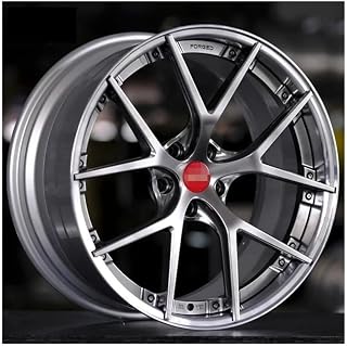 Llanta de aleación de aluminio forjada for coche de pasajeros, de 5 agujeros, color negro y plateado brillante, de 2 piezas, con diseño de malla, llanta de lujo, compatible con Tesla BYD(Other,16IN)