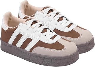 Shoetopia Women’s Casual Sneakers || Lace-Up Low-Top Shoes with Cushioned Sole || Trendy Daily Footwear Walking Shoes