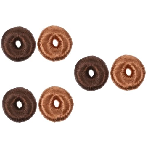 FRCOLOR 6 piezas de secador de pelo, moldeador de moño, extensión de cabello, dona, moño, moño, postizo, dona, chignon, cola de caballo, dona, moño,