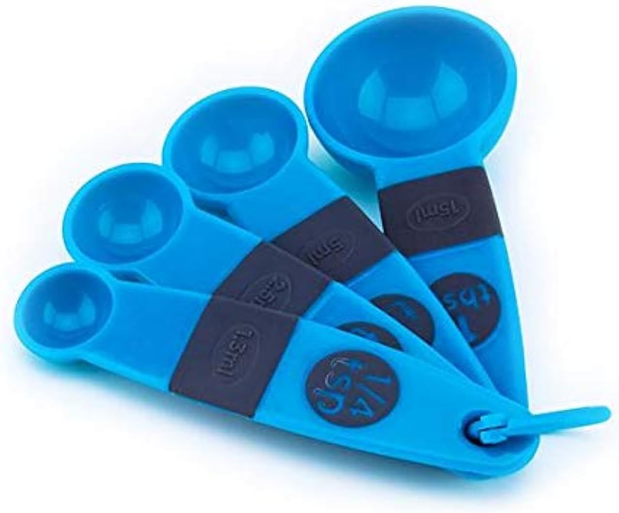 4Pcs Measuring Spoon Set, Blue, Polypropylene