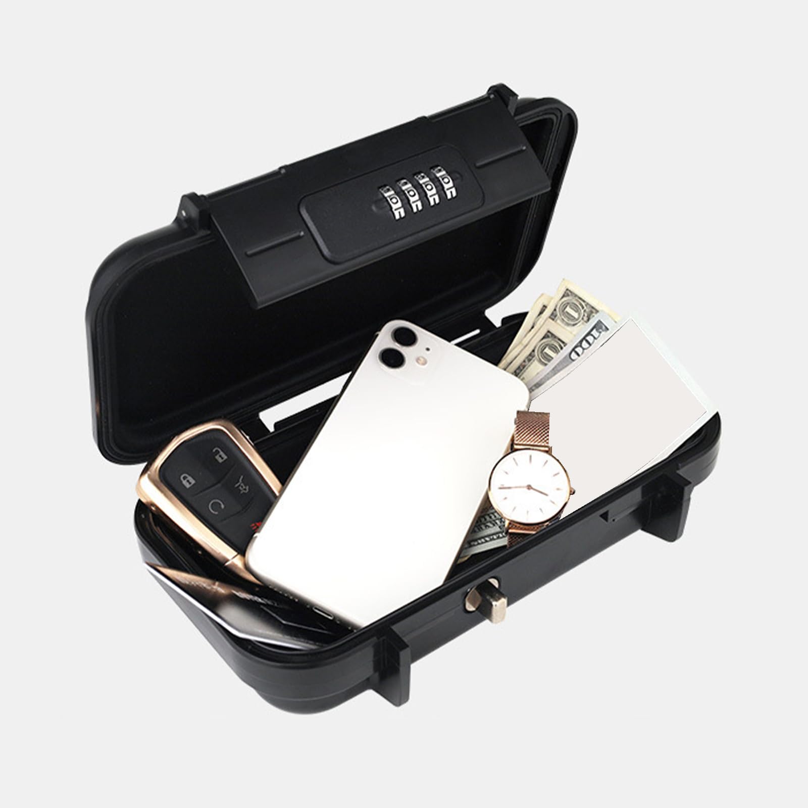 Cassetta di sicurezza da viaggio, scatola di sicurezza con combinazione di sicurezza, scatola di blocco portatile, per spiaggia, hotel, auto, ufficio, casa