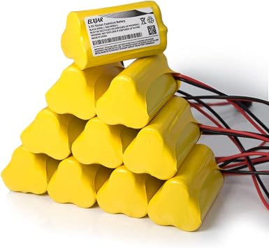 Coonyard 10-Pack 3.6V 800mAh AA ELB-B001 NiCad Battery Replacement for Lithonia ELBB001 0253799 ANIC1566 Unitech AA800MAH Emergency Exit Light Fire Exit Sign