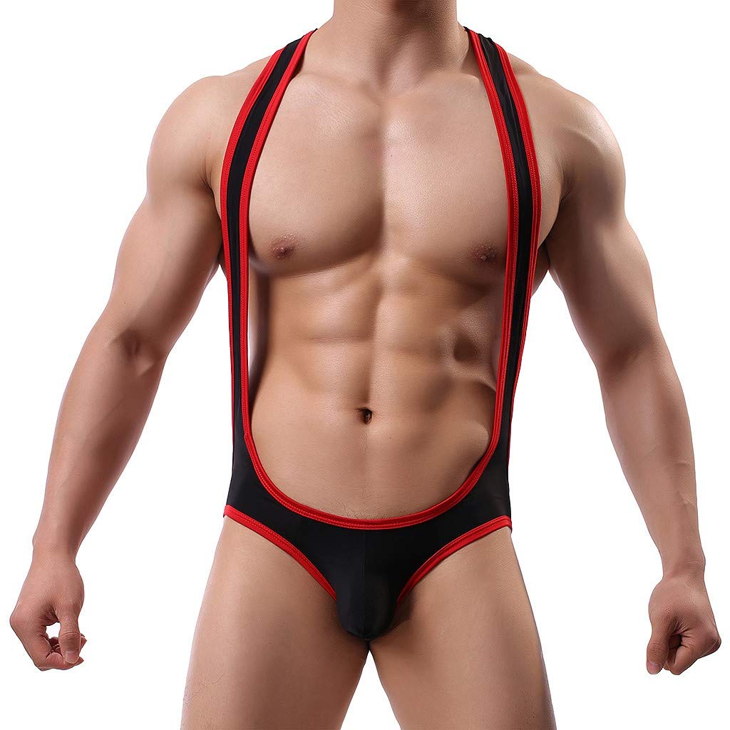 Body da uomo, sexy, mankini, traspirante, perizoma, biancheria intima wrestling singlet leotard da uomo, perizoma, slip, tuta elasticizzata