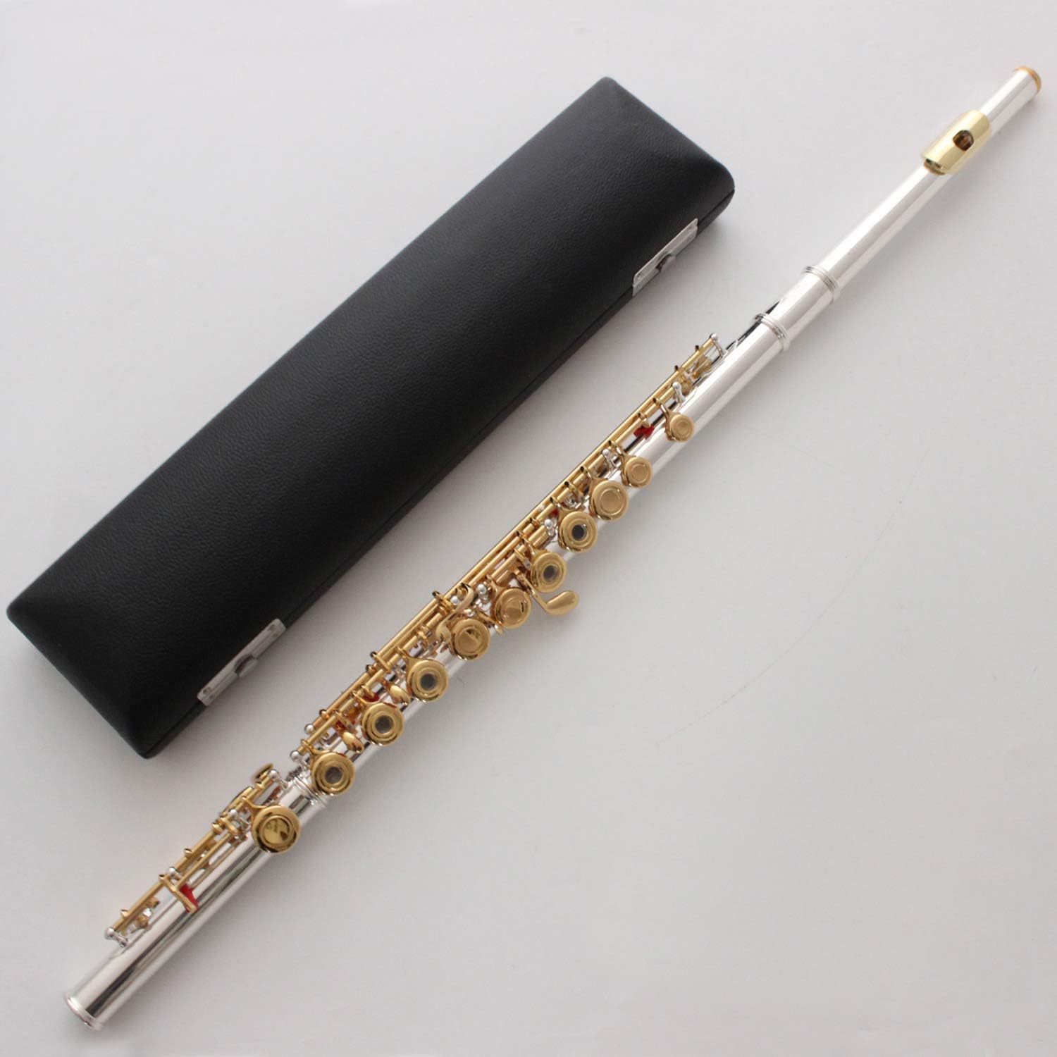Music Fancier Club Japan Intermediate Student Flutes Standard Straight Headjoint Flute Gold Key 16 Holes Closed Open Hole