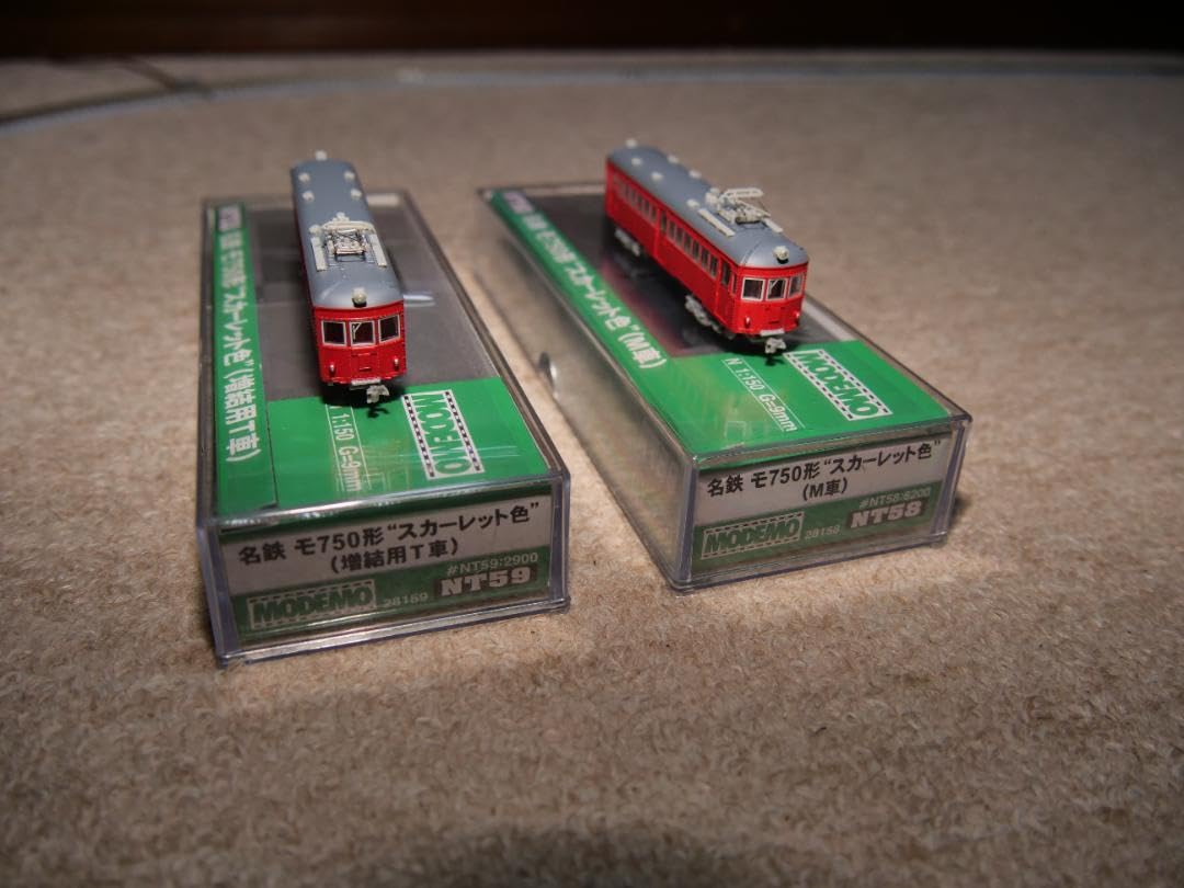 Amazon.co.jp: MODEMO NT58 NT59 名鉄モ750形スカーレット色 : ホビー
