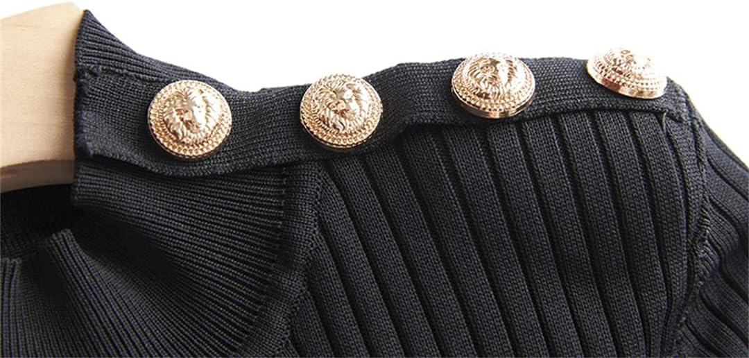 Alloaone Spring Collection Stand Collor 2 Colors Plain Knitting Caual Long Sheath Sweater Dress