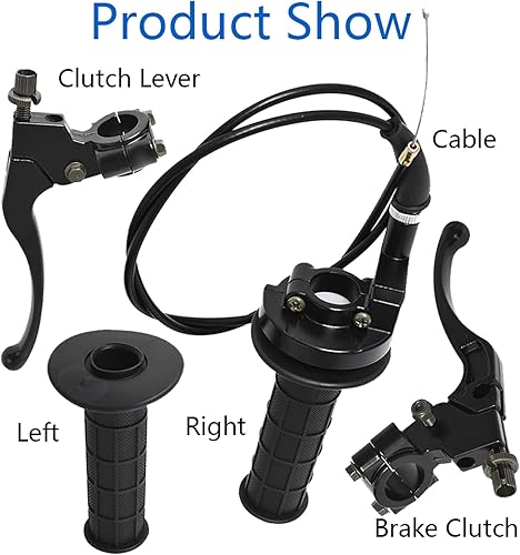 Miniatura 3 de 7/8 (0.866 in) - Manillar giratorio del acelerador, embrague, palanca de freno de repuesto para Honda XR80 CRF70 CRF80 XR100 CRF100 Dirt Bike