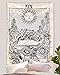 BLEUM CADE Tarot Tapestry The Moon The Star The Sun Tapestry Medieval Europe Divination Tapestry Wall Hanging Tapestries Mysterious Wall Tapestry for Home Decor (51×59 Inches, The Sun)