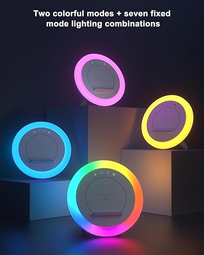 Miniatura 4 de Altavoz inalámbrico con luces, lámpara Bluetooth moderna 4 en 1 que cambia de color, cosas de moda personalizadas, las mejores ideas de regalos de