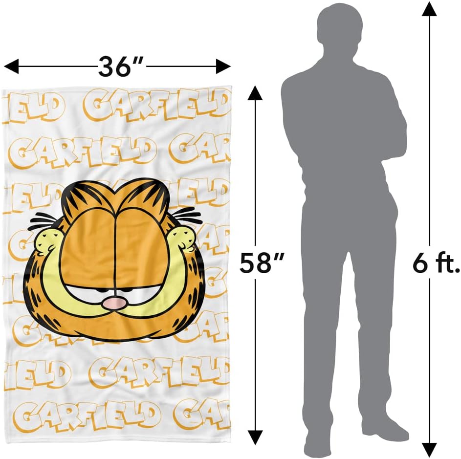 LOGOVISION Garfield Name Repeat Fleece Blanket 36" x 58"