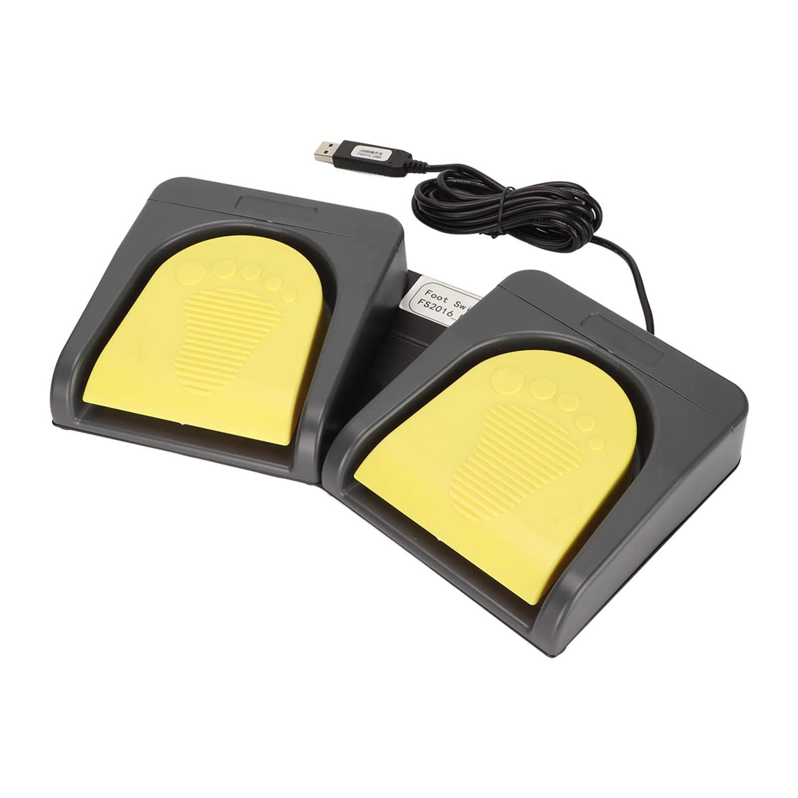 Elprico Pedal de Pie USB, Interruptor de Pie Doble Interruptores Mecánicos de Dos Pedales Controlador Midi Interruptor de Pie Doble USB Programable