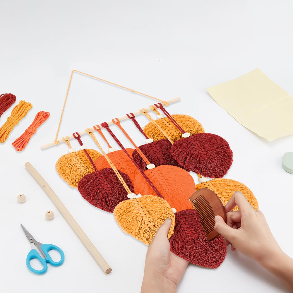 Kit Macrame Set Macramu00e9 Feuille Kit Feuille Macramu00e9 Kit De Suspension Murale Suspension Macrame