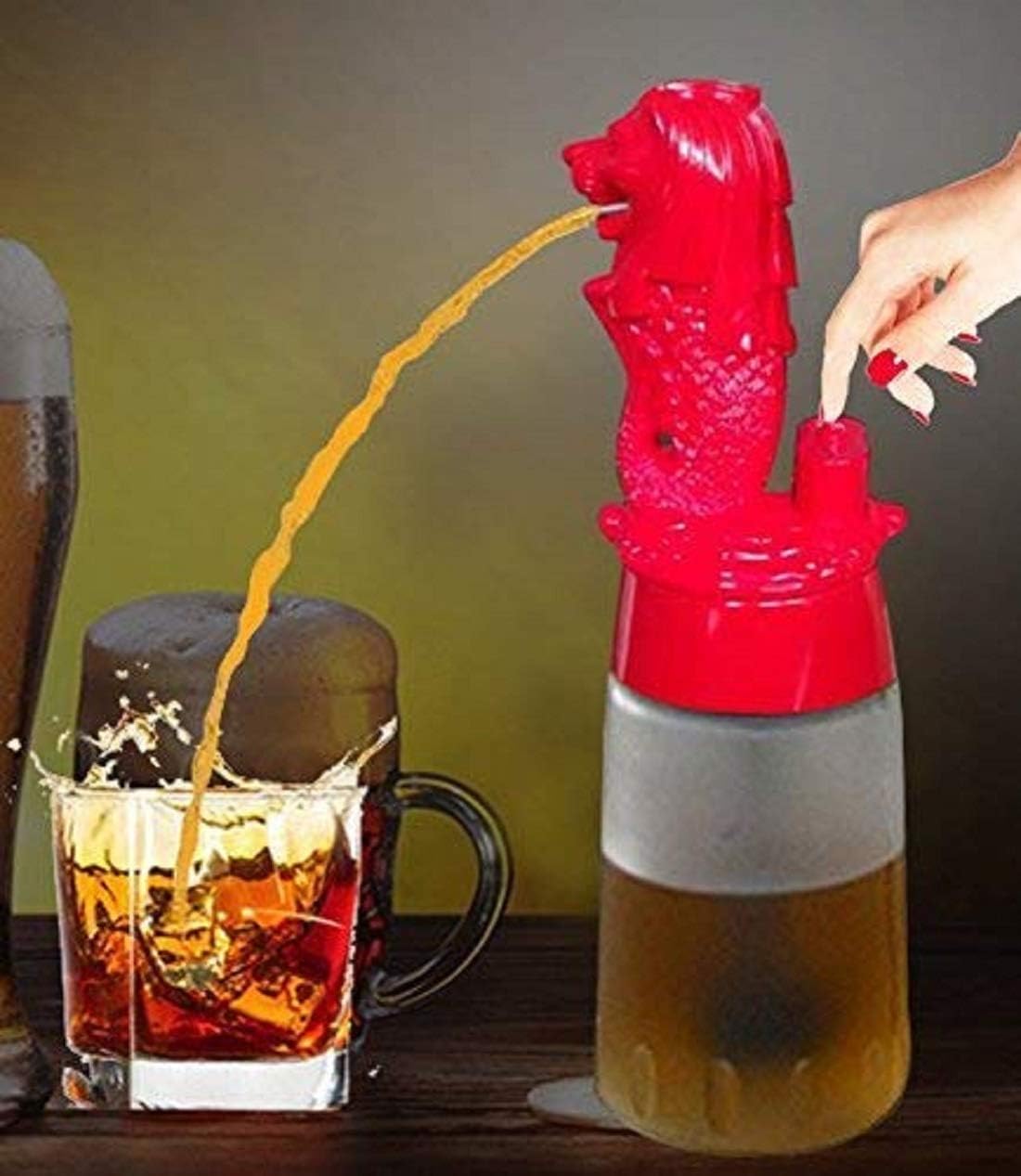 Bonny Boy Black Liquor Whiskey/Wine/Beer/Liqour/Vodka/Beverage Decanter Dispenser Battery Operated | Button Press | Bar Accessories for Home(500 ml)