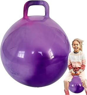 Streysisl Bola de salto para, Bola de rebote para | Bola de salto colorida para Niños | Bola Inflable elástico de Juguete con la manija para el patio del jardín en casa