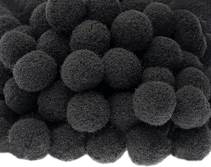 Plush - 100 Pompon, Colori Assortiti, Con Strisce Argentate, Pompon Rotondi, 15 Mm, Per Cucito, Fai Da Te, Passamaneria, Palline Di Peluche, Creativi
