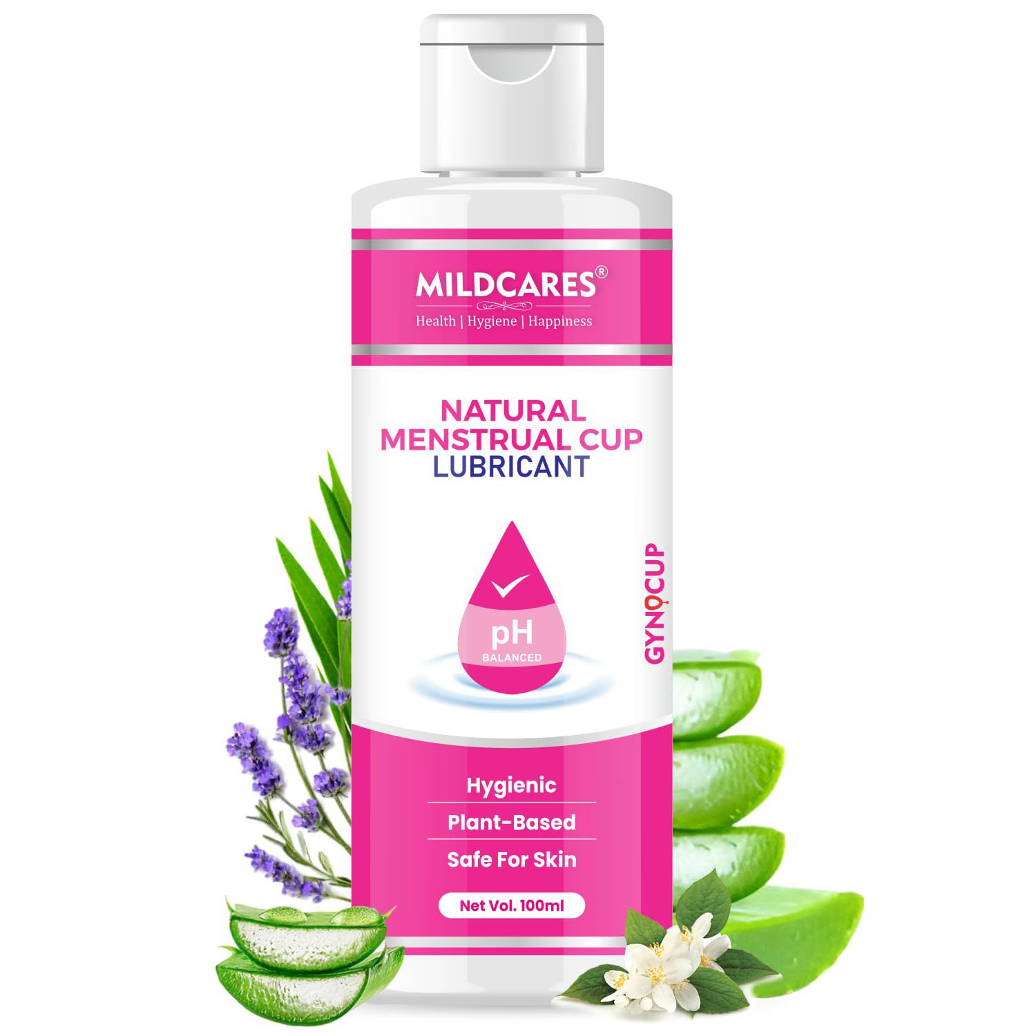 MildCares Menstrual Cup Lubricant Water based & pH Balanced, hypoallergenic and safe for use, Helps to Insert Menstrual Cup. (100 ML)