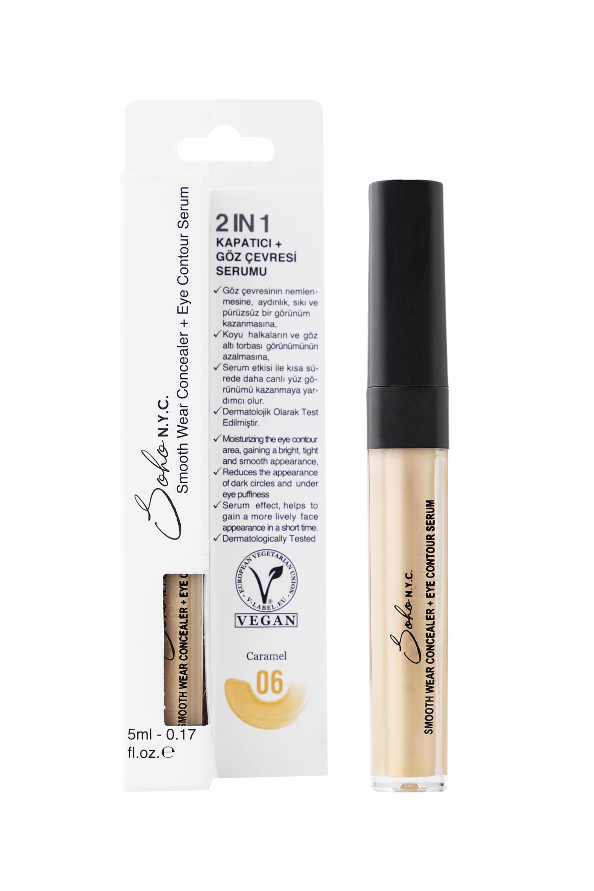 Göz Altı Morluk Ve Torba İçin Serum ve Kapatıcı 5 ml- No:6 Caramel