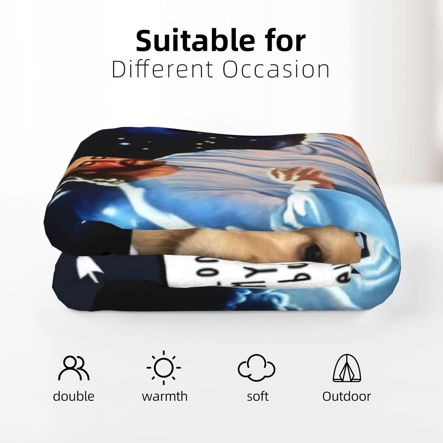 Custom Pet Memorial Blanket with Photo - Personalized Remembrance Gift for Deceased Dogs, Comforting Sympathy Blanket for Bereaved Owners, Soft Plush Tribute for Couch or Bed (Throws 50x60)