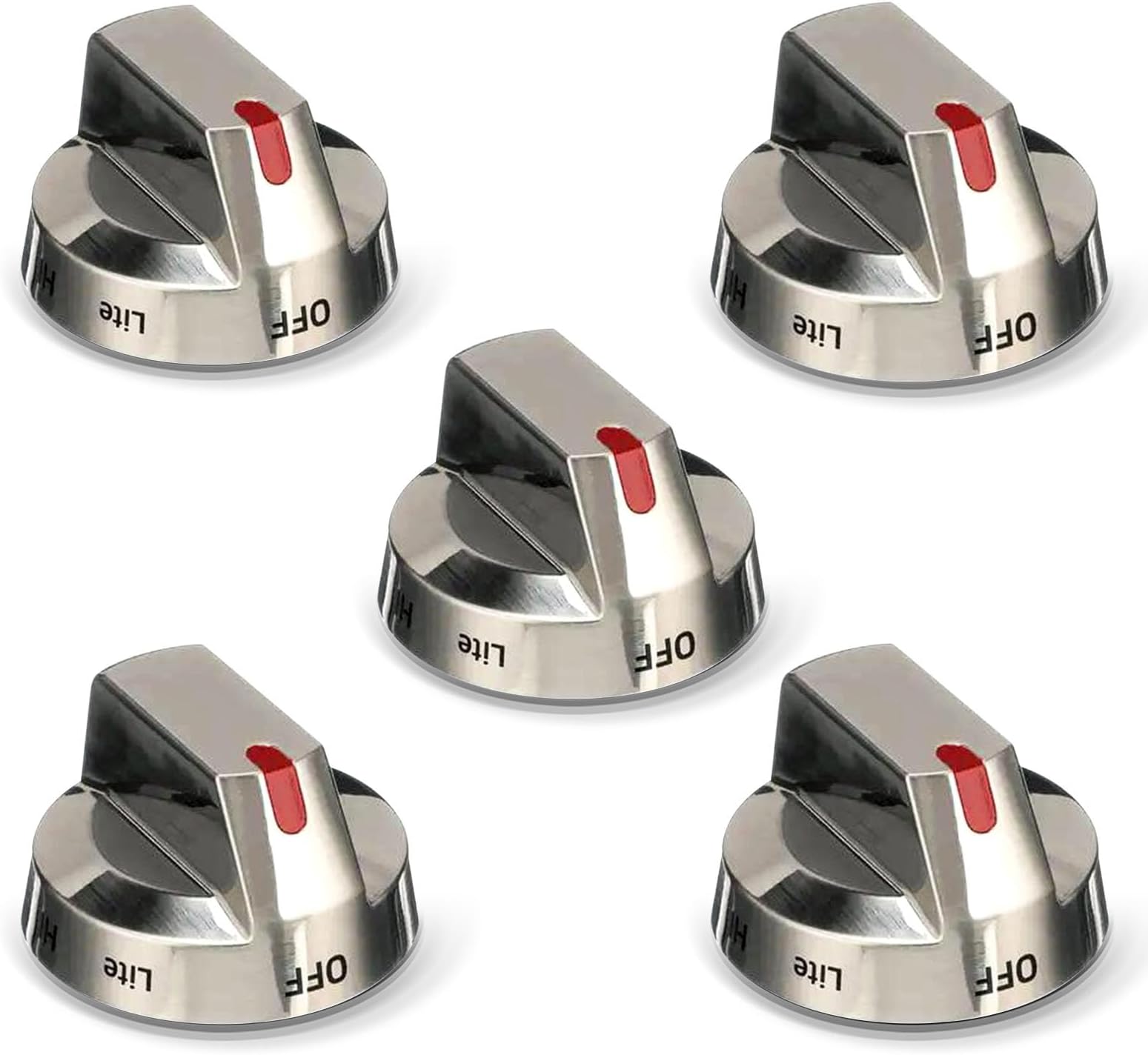 DG64-00473A Stove Knobs Oven Knobs Gas Burner Control Dial Compatible with Samsung Stove Knob Replacement NX58H5600SS NX58H5650WS NX58M6850SS NX58F5700WS NX58J7750SS 5 Pack