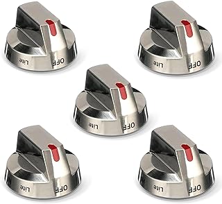 DG64-00473A Stove Knobs Oven Knobs Gas Burner Control Dial Compatible with Samsung Stove Knob Replacement NX58H5600SS NX58H5650WS NX58M6850SS NX58F5700WS NX58J7750SS 5 Pack