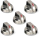 DG64-00473A Stove Knobs Oven Knobs Gas Burner Control Dial Compatible with Samsung Stove Knob Replacement NX58H5600SS NX58H5650WS NX58M6850SS NX58F5700WS NX58J7750SS 5 Pack