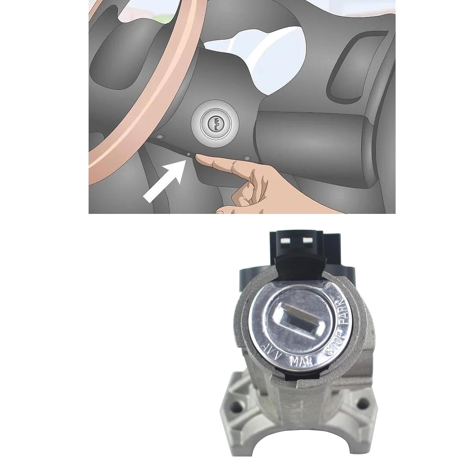 Ignition Barrel Switch for Citroen for Relay 2006-2017 4162HN 1608501280 Ignition Lock Barrel Switch