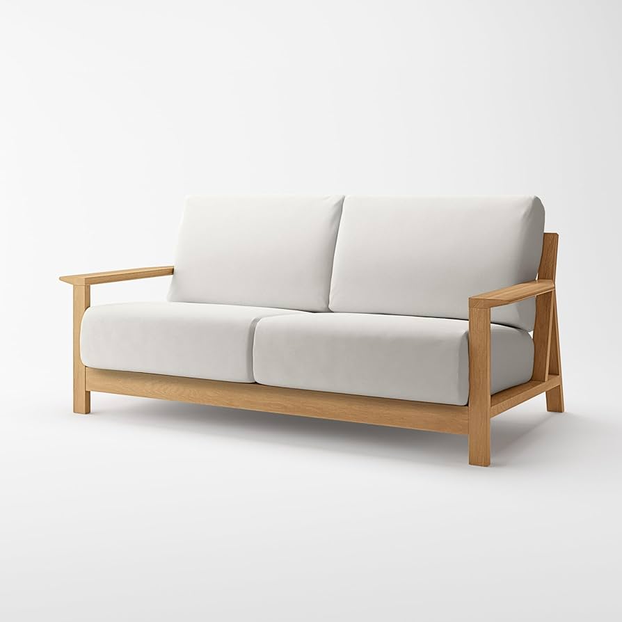 【無印良品】【美品】ソファ2.5シーター MUJI／無印良品／ソファ／2.5シーター／木製フレーム／グレー