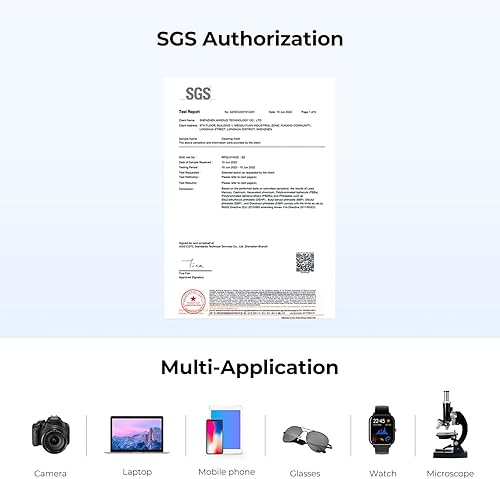 Miniatura 7 de K&F CONCEPT Kit de limpieza de lente de cámara 9 en 1 para cámara DSLR, filtro de lente de cámara para teléfonos celulares con soplado de aire, paño